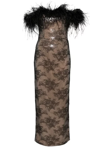 Rochie Nissa din dantelă negru