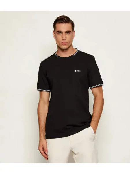 BOSS GREEN Tricou Taul | stretch negru