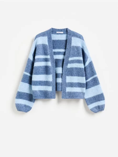 Reserved Cardigan cu adaos de fir metalizat albastru-deschis albastru