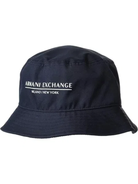 Kapelusz Armani Exchange niebieski