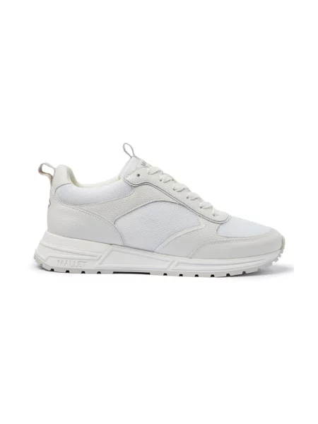 Sneakersy Mallet London zamszowe białe