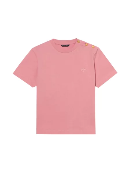 Koszulka Brooks Brothers z logo różowa