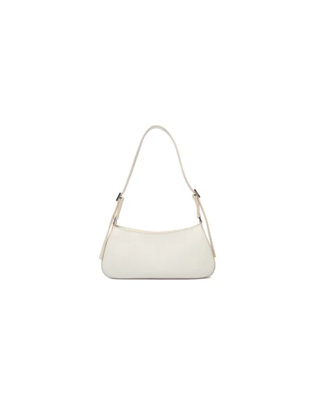 Calvin Klein Torbica Emblem Aop Small Shoulder Bag Écru bež