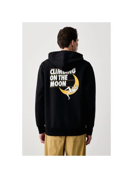 La Sportiva bluza z kapturem z bawełną Moon Rock czarna