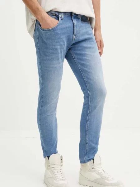 Tommy Jeans Blugi Austin Slim Tapered Fit albastru