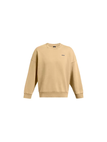 Under Armour M Icon Heavyweight Fleece Wash Oversized Crew Mężczyźni Bluzy i bluzy z kapturem Under Armour Size: M brązowy