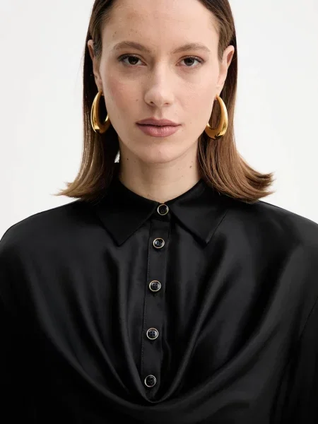 Блузка Marciano by Guess LINDA однотонна чорний