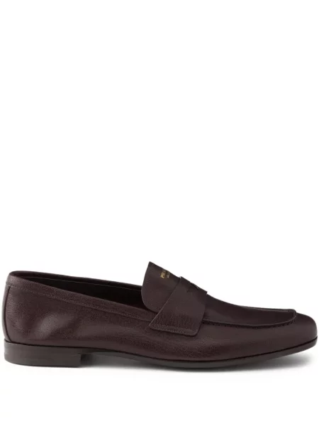 Pantofi loafer Prada din piele maro