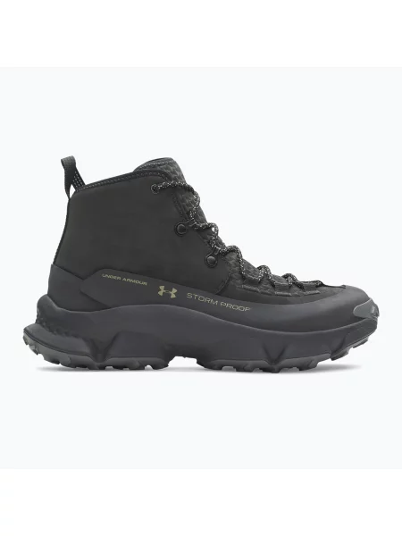 Încălțăminte de trekking pentru bărbați Under Armour Charged Expanse Mid LTHR WP Black/Anthracite/Bayou negru