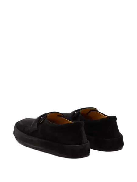 Pantofi loafer Marsell din piele de căprioară fără toc negru
