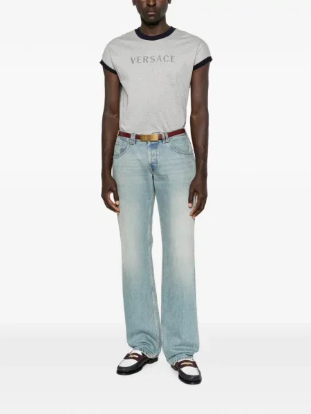 Reversibil tricou Versace cu imagine gri