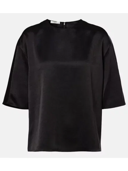 Tricou Vince din satin negru