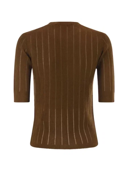 Top Max Mara de mătase maro