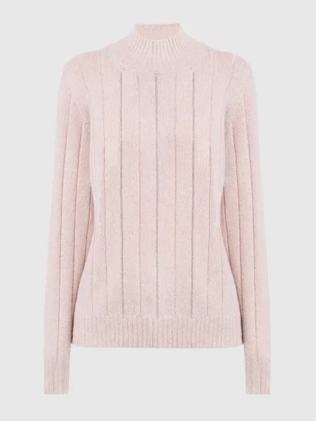 Гольф з вовни шовку та кашеміра з ланцюжком моніль Peserico бежевий