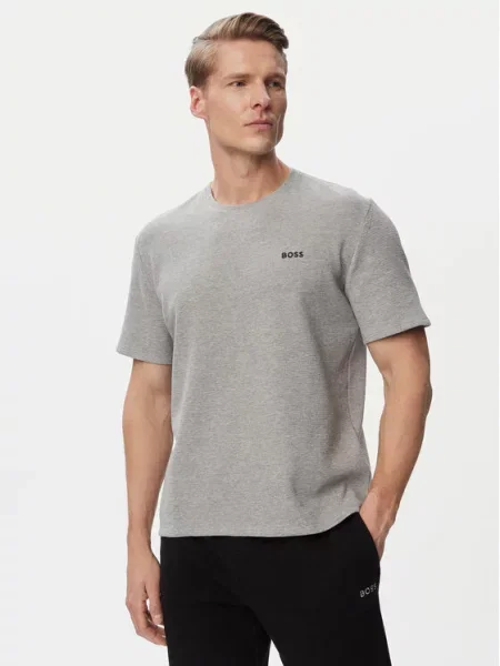BOSS T-Shirt Waffle szary