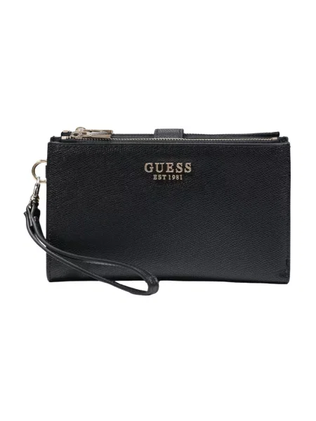 Guess portfel z imitacji skóry AMORETTE czarny
