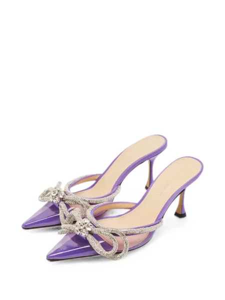 Papuci tip mules Mach & Mach cu funde violet