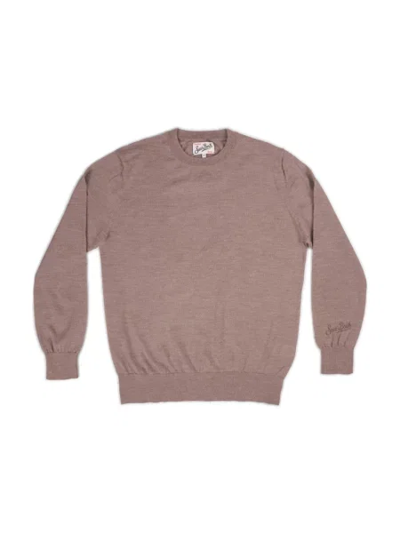 Sweter Mc2 Saint Barth z wełny merino z kapturem brązowy
