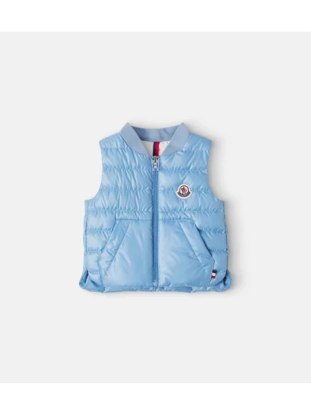 Pūkinė liemenė Moncler Enfant mėlyna
