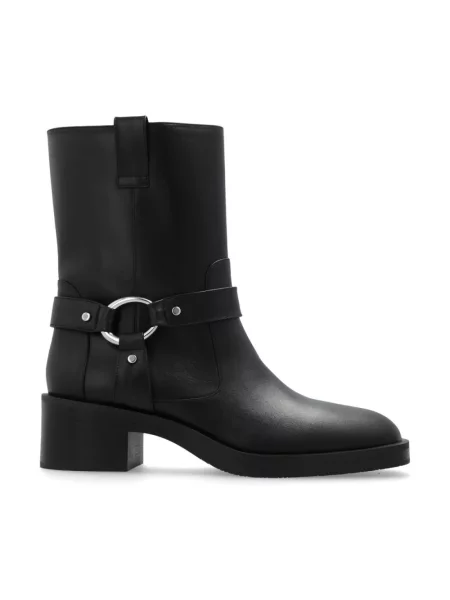 Botki Stuart Weitzman skórzane czarne