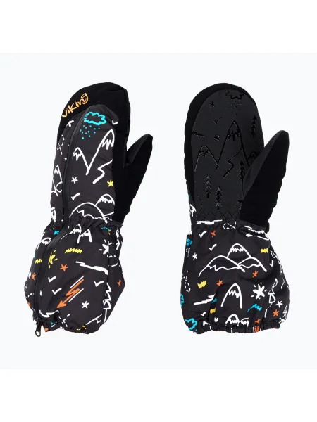 Mănuși de schi pentru copii Viking Snoppy negru