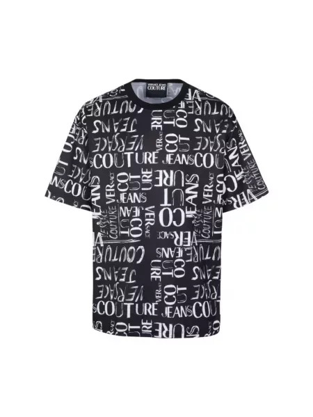 Koszulka Versace Jeans Couture z logo czarna