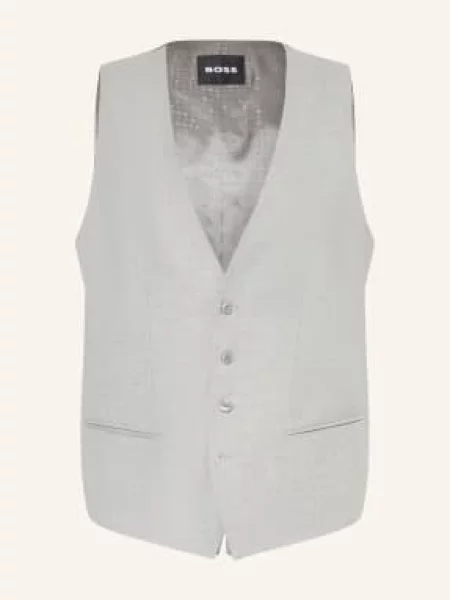 Boss Kamizelka Do Garnituru Huge Slim Fit grau srebrna