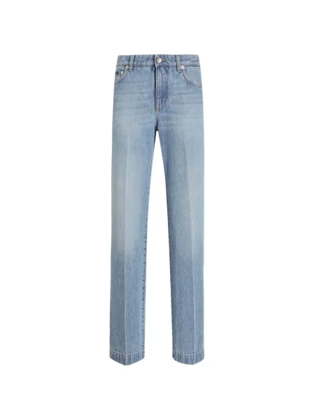 Jeansy straight leg Dolce And Gabbana niebieskie