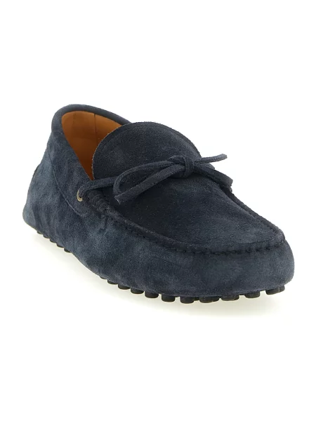 Półbuty Tod's skórzane niebieskie