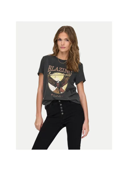 ONLY T-Shirt Lucy Regular Fit μαύρο