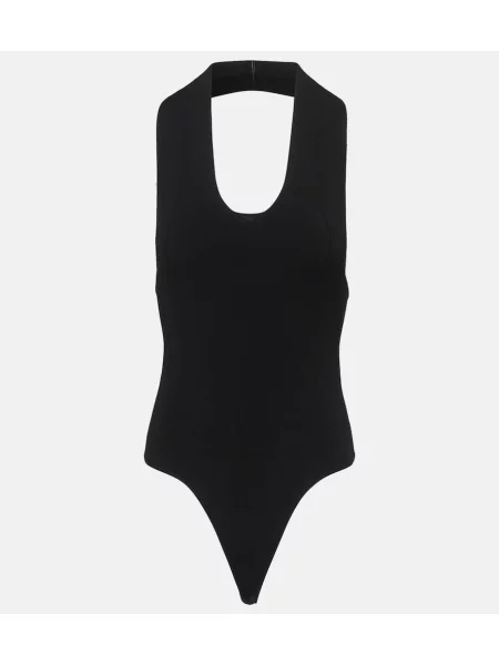 Body Khaite cu gât halter negru