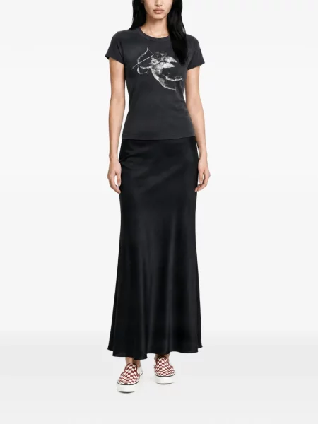 Fusta maxi Fiorucci din satin negru