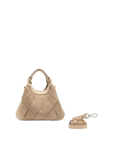 Torebka skórzana Gianni Chiarini skórzana beżowa
