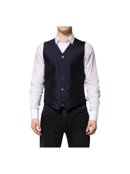 Kamizelka Dolce And Gabbana wełniana biznesowa szara