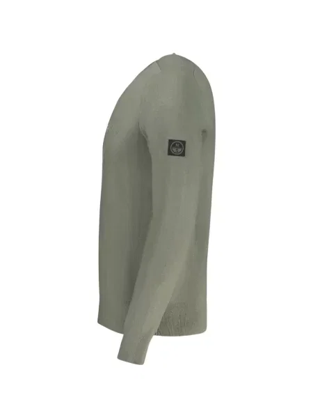 Pulover North Sails cu decolteu rotund cu autograf verde