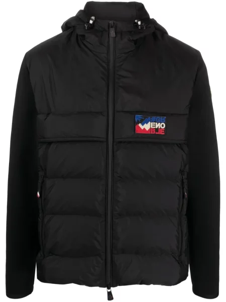 Cardigan Moncler Grenoble cu glugă negru