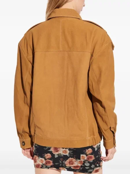 Geacă Iro din piele de căprioară maro