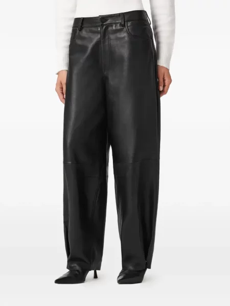Spodnie Allsaints skórzane czarne