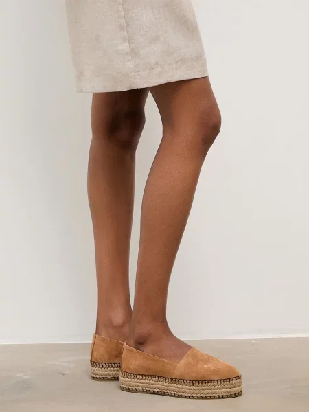 Answear.LAB espadrilky na platforme dámske semišové hnedá