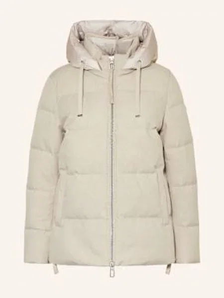 DUNO kurtka puchowa Lottie Soraga Kobiety Sztuczne włókno marmurkowy S beżowy