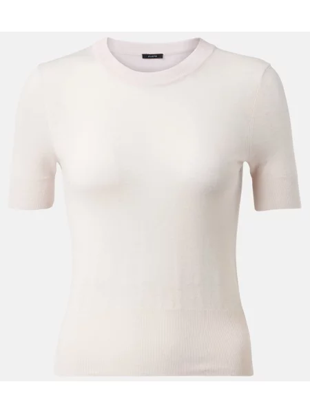 Pulover Joseph din cașmir alb