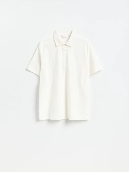 Reserved Tricou polo comfort fit crem