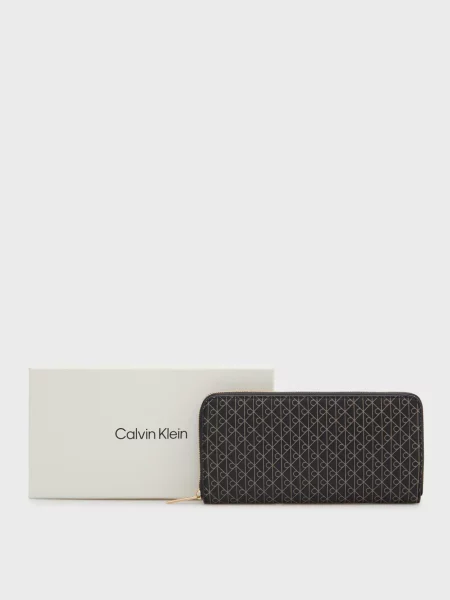 Кошелек Calvin Klein с принтом черный