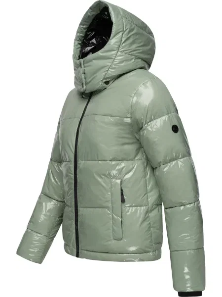 Ragwear Zimná bunda Roobie svetlozelená čierna