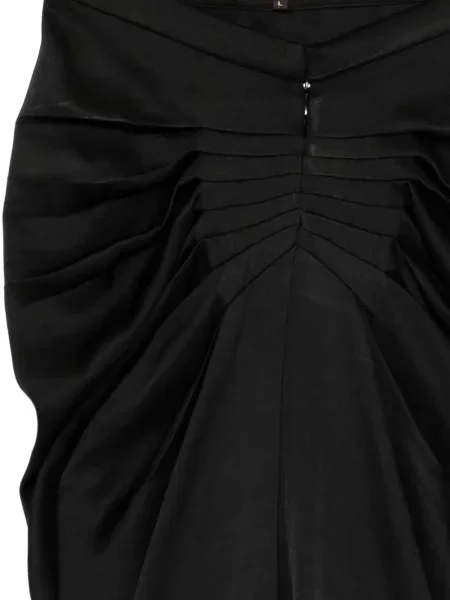 Fustă Biyan cu volane drapată negru