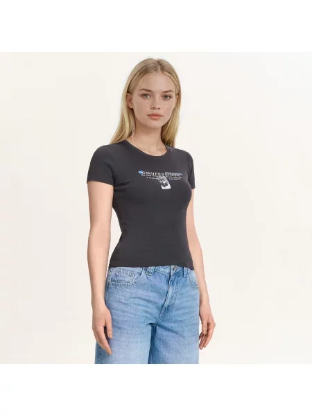 Футболка Cropp серая