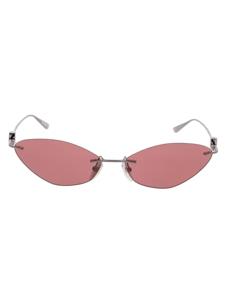 Lniane okulary przeciwsłoneczne Balenciaga różowe