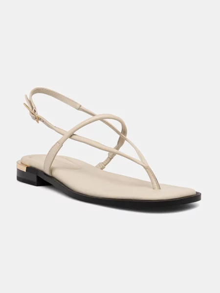 Tommy Hilfiger De piele sandale bej