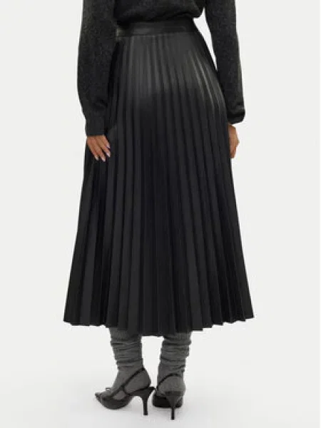 Vero Moda Dirbtinės odos sijonas Bella Holly juoda