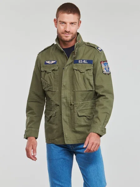 Prechodná bunda Polo Ralph Lauren so vzorom rybej kosti khaki